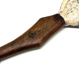 Unusual Old Carved Comb with Booted Leg Shaped Handle