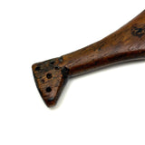 Unusual Old Carved Comb with Booted Leg Shaped Handle