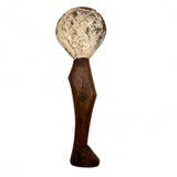 Unusual Old Carved Comb with Booted Leg Shaped Handle