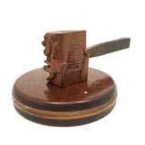 Charming Folk Art Daughters of Rebekah / Odd Fellows Carved Gavel with Block