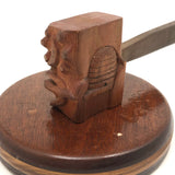 Charming Folk Art Daughters of Rebekah / Odd Fellows Carved Gavel with Block