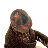 Wonderful Carved Figure (Jockey?) with Wool Coat, Painted Cap, Moving Arms and Gripping Hands