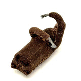 Wonderful Carved Figure (Jockey?) with Wool Coat, Painted Cap, Moving Arms and Gripping Hands