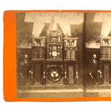 Rare "The Eight Wonder of the World" Engle Clock Stereoview, 1878