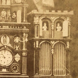Rare "The Eight Wonder of the World" Engle Clock Stereoview, 1878
