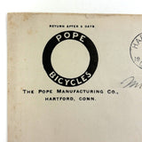 1909 Great Graphics Postmarked Pope Bicycles Cover to Mr. Wm. Smellie