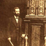 Rare "The Eight Wonder of the World" Engle Clock Stereoview, 1878