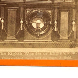 Rare "The Eight Wonder of the World" Engle Clock Stereoview, 1878