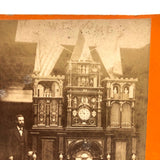 Rare "The Eight Wonder of the World" Engle Clock Stereoview, 1878