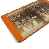 Rare "The Eight Wonder of the World" Engle Clock Stereoview, 1878