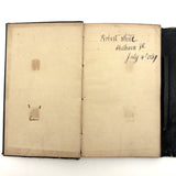 1859 Leather Covered Notebook, Largely Blank But with Excellent American Flag Diagram