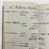 1859 Leather Covered Notebook, Largely Blank But with Excellent American Flag Diagram