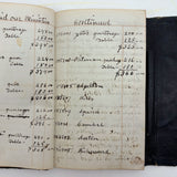 1859 Leather Covered Notebook, Largely Blank But with Excellent American Flag Diagram