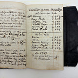 1859 Leather Covered Notebook, Largely Blank But with Excellent American Flag Diagram