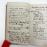 1859 Leather Covered Notebook, Largely Blank But with Excellent American Flag Diagram