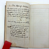 1859 Leather Covered Notebook, Largely Blank But with Excellent American Flag Diagram