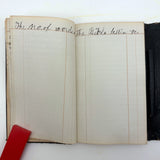 1859 Leather Covered Notebook, Largely Blank But with Excellent American Flag Diagram