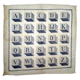 Most Perfect Block Letters Alphabet Scarf with Polka Dot Border