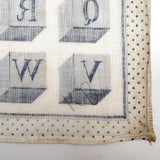 Most Perfect Block Letters Alphabet Scarf with Polka Dot Border