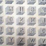 Most Perfect Block Letters Alphabet Scarf with Polka Dot Border