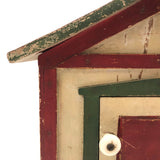 SOLD Scratch Made Folk Art House with Glass Windows, Wallpapered Interior, Opening Door