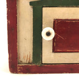 SOLD Scratch Made Folk Art House with Glass Windows, Wallpapered Interior, Opening Door