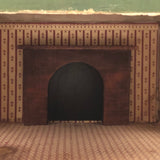 SOLD Scratch Made Folk Art House with Glass Windows, Wallpapered Interior, Opening Door