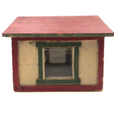 SOLD Scratch Made Folk Art House with Glass Windows, Wallpapered Interior, Opening Door