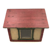 SOLD Scratch Made Folk Art House with Glass Windows, Wallpapered Interior, Opening Door