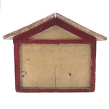 SOLD Scratch Made Folk Art House with Glass Windows, Wallpapered Interior, Opening Door