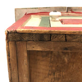 SOLD Scratch Made Folk Art House with Glass Windows, Wallpapered Interior, Opening Door