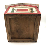 SOLD Scratch Made Folk Art House with Glass Windows, Wallpapered Interior, Opening Door