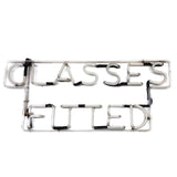 GLASSES FITTED, Hand Crafted Old Neon Sign, As Found
