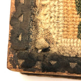 Charming Hybrid: Early 19th C. Painted Box with Folk Art Needlepoint Cover