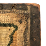 Charming Hybrid: Early 19th C. Painted Box with Folk Art Needlepoint Cover