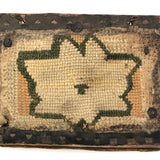 Charming Hybrid: Early 19th C. Painted Box with Folk Art Needlepoint Cover