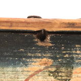 Charming Hybrid: Early 19th C. Painted Box with Folk Art Needlepoint Cover
