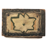 Charming Hybrid: Early 19th C. Painted Box with Folk Art Needlepoint Cover