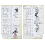 Carlotta M. Huse, Untitled (177-178), Double-sided Drawing