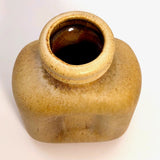 Steuler Keramik West German Mid-Century Modern Honey Brown Bottle Shaped Vase