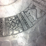 Stunning Arthur Armour Hammered Aluminum Zodiac Charger