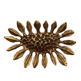 Bernard Chaudron Mid-Century Brutalist Cast Bronze Brooch