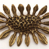 Bernard Chaudron Mid-Century Brutalist Cast Bronze Brooch
