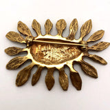 Bernard Chaudron Mid-Century Brutalist Cast Bronze Brooch