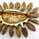 Bernard Chaudron Mid-Century Brutalist Cast Bronze Brooch