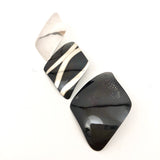 Sterling Silver and Black Vintage Sucherman Modular Earrings