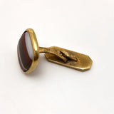 Agate and 14K Vintage Gold Cufflinks