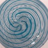 Murano Glass Blue and White Swirl Bud Vase