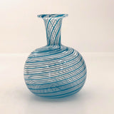 Murano Glass Blue and White Swirl Bud Vase