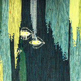 Japanese Woven Wool Textile in Greens and Blues